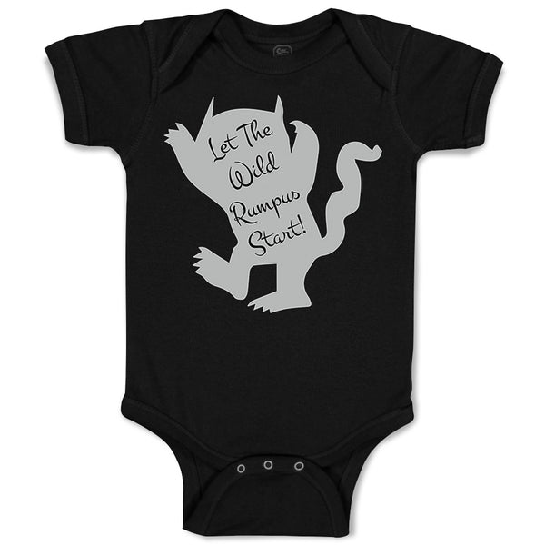 Baby Clothes Let The Wild Rumpus Start Funny Humor Style B Baby Bodysuits Cotton