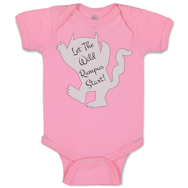 Baby Clothes Let The Wild Rumpus Start Funny Humor Style B Baby Bodysuits Cotton