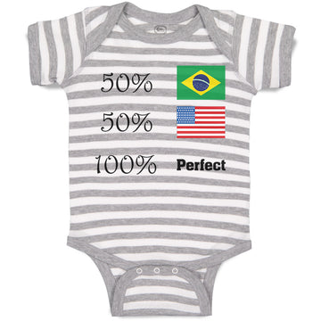 Baby Clothes 50% Brazilian American 100% Perfect #2 Baby Bodysuits Cotton