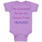 Baby Clothes My Grandma Sends Me Kisses from Heaven Grandmother Baby Bodysuits