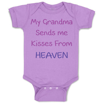 Baby Clothes My Grandma Sends Me Kisses from Heaven Grandmother Baby Bodysuits