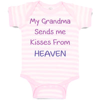 Baby Clothes My Grandma Sends Me Kisses from Heaven Grandmother Baby Bodysuits