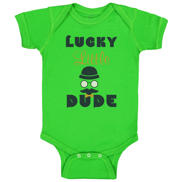 Baby Clothes Lucky Little Dude St Patrick's Irish Clover Baby Bodysuits Cotton