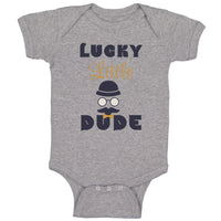 Baby Clothes Lucky Little Dude St Patrick's Irish Clover Baby Bodysuits Cotton