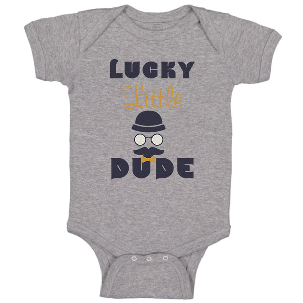 Baby Clothes Lucky Little Dude St Patrick's Irish Clover Baby Bodysuits Cotton