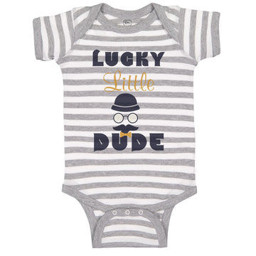 Baby Clothes Lucky Little Dude St Patrick's Irish Clover Baby Bodysuits Cotton