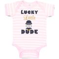 Baby Clothes Lucky Little Dude St Patrick's Irish Clover Baby Bodysuits Cotton