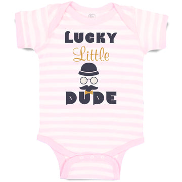 Baby Clothes Lucky Little Dude St Patrick's Irish Clover Baby Bodysuits Cotton