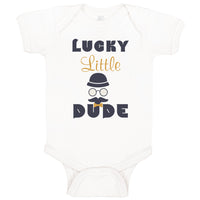 Baby Clothes Lucky Little Dude St Patrick's Irish Clover Baby Bodysuits Cotton