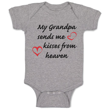 Baby Clothes My Grandpa Sends Me Kisses from Heaven Grandpa Grandfather Cotton