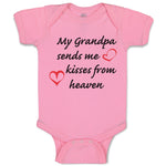 Baby Clothes My Grandpa Sends Me Kisses from Heaven Grandpa Grandfather Cotton