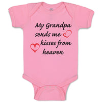 Baby Clothes My Grandpa Sends Me Kisses from Heaven Grandpa Grandfather Cotton