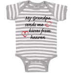 Baby Clothes My Grandpa Sends Me Kisses from Heaven Grandpa Grandfather Cotton