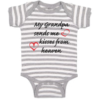 Baby Clothes My Grandpa Sends Me Kisses from Heaven Grandpa Grandfather Cotton