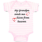 Baby Clothes My Grandpa Sends Me Kisses from Heaven Grandpa Grandfather Cotton