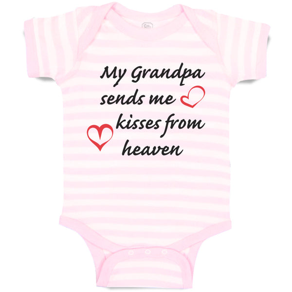 Baby Clothes My Grandpa Sends Me Kisses from Heaven Grandpa Grandfather Cotton