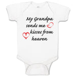 Baby Clothes My Grandpa Sends Me Kisses from Heaven Grandpa Grandfather Cotton
