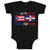 Baby Clothes Proud to Be Puerto Rican & Dominican Baby Bodysuits Cotton