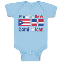 Baby Clothes Proud to Be Puerto Rican & Dominican Baby Bodysuits Cotton