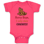 Baby Clothes Sorry Boys I Only Date Cowboys! Baby Bodysuits Boy & Girl Cotton