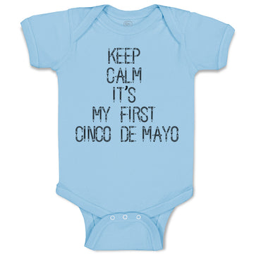 Baby Clothes Keep Calm It's My First Cinco De Mayo Baby Bodysuits Cotton