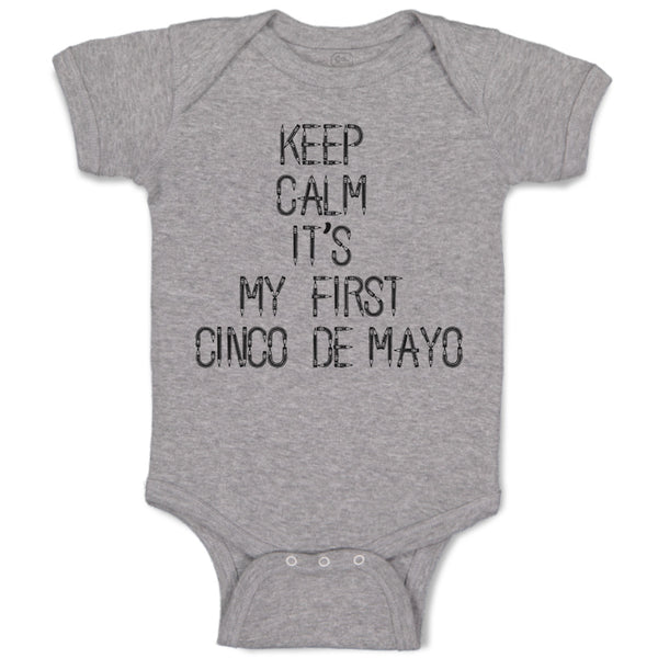 Baby Clothes Keep Calm It's My First Cinco De Mayo Baby Bodysuits Cotton