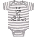 Baby Clothes Keep Calm It's My First Cinco De Mayo Baby Bodysuits Cotton