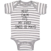 Baby Clothes Keep Calm It's My First Cinco De Mayo Baby Bodysuits Cotton