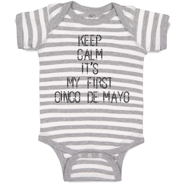 Baby Clothes Keep Calm It's My First Cinco De Mayo Baby Bodysuits Cotton