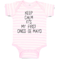 Baby Clothes Keep Calm It's My First Cinco De Mayo Baby Bodysuits Cotton