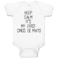 Baby Clothes Keep Calm It's My First Cinco De Mayo Baby Bodysuits Cotton