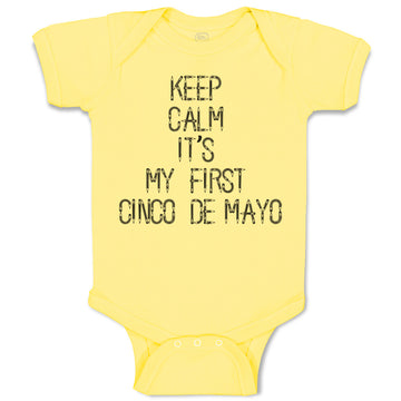 Baby Clothes Keep Calm It's My First Cinco De Mayo Baby Bodysuits Cotton