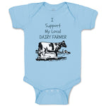 Baby Clothes I Support My Local Dairy Farmer Funny Humor Baby Bodysuits Cotton