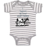 Baby Clothes I Support My Local Dairy Farmer Funny Humor Baby Bodysuits Cotton