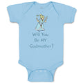 Baby Clothes Will You Be My Godmother Pregnancy Baby Announcement D Cotton