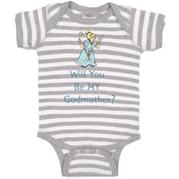 Baby Clothes Will You Be My Godmother Pregnancy Baby Announcement D Cotton