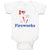 Baby Clothes I Love Fireworks 4Th of July Independence Baby Bodysuits Cotton