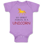 Baby Clothes My Spirit Animal Is A Unicorn Funny Humor Baby Bodysuits Cotton