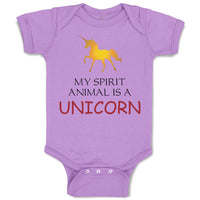 Baby Clothes My Spirit Animal Is A Unicorn Funny Humor Baby Bodysuits Cotton