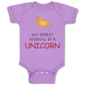 Baby Clothes My Spirit Animal Is A Unicorn Funny Humor Baby Bodysuits Cotton