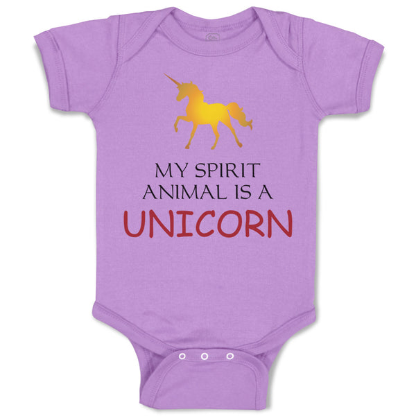 Baby Clothes My Spirit Animal Is A Unicorn Funny Humor Baby Bodysuits Cotton