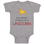 Baby Clothes My Spirit Animal Is A Unicorn Funny Humor Baby Bodysuits Cotton