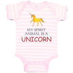 Baby Clothes My Spirit Animal Is A Unicorn Funny Humor Baby Bodysuits Cotton