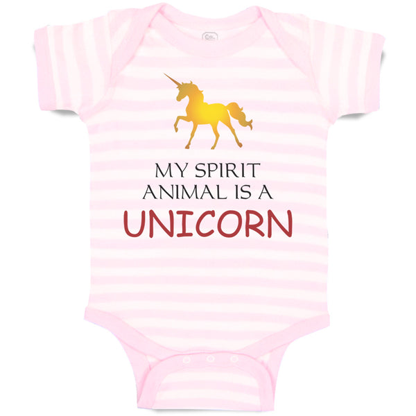 Baby Clothes My Spirit Animal Is A Unicorn Funny Humor Baby Bodysuits Cotton