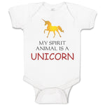 Baby Clothes My Spirit Animal Is A Unicorn Funny Humor Baby Bodysuits Cotton