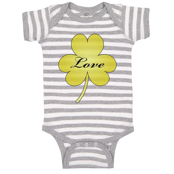 Baby Clothes Love Gold Shamrock St Patrick's Funny Humor Baby Bodysuits Cotton