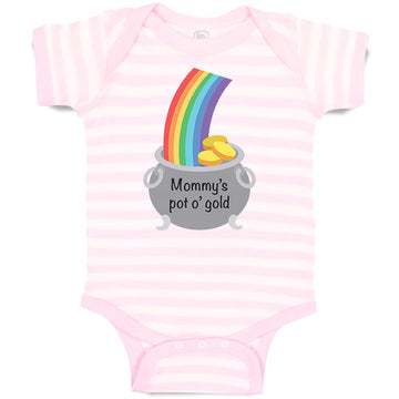 Baby Clothes Mommy's Pot Gold Mom Mothers Day Baby Bodysuits Boy & Girl Cotton