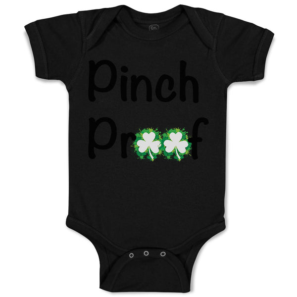 Baby Clothes Pinch Proof Shamrock St Patrick's Funny Humor Baby Bodysuits Cotton