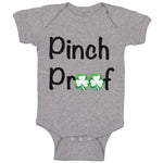 Baby Clothes Pinch Proof Shamrock St Patrick's Funny Humor Baby Bodysuits Cotton