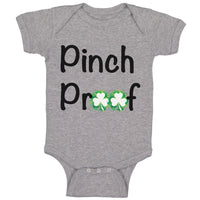 Baby Clothes Pinch Proof Shamrock St Patrick's Funny Humor Baby Bodysuits Cotton
